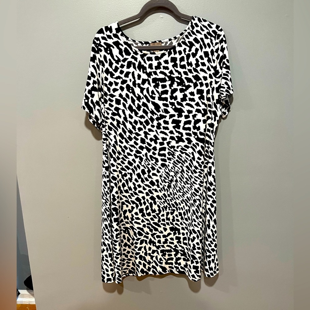 Chico’s Dalmatian black and white dress. Size 3